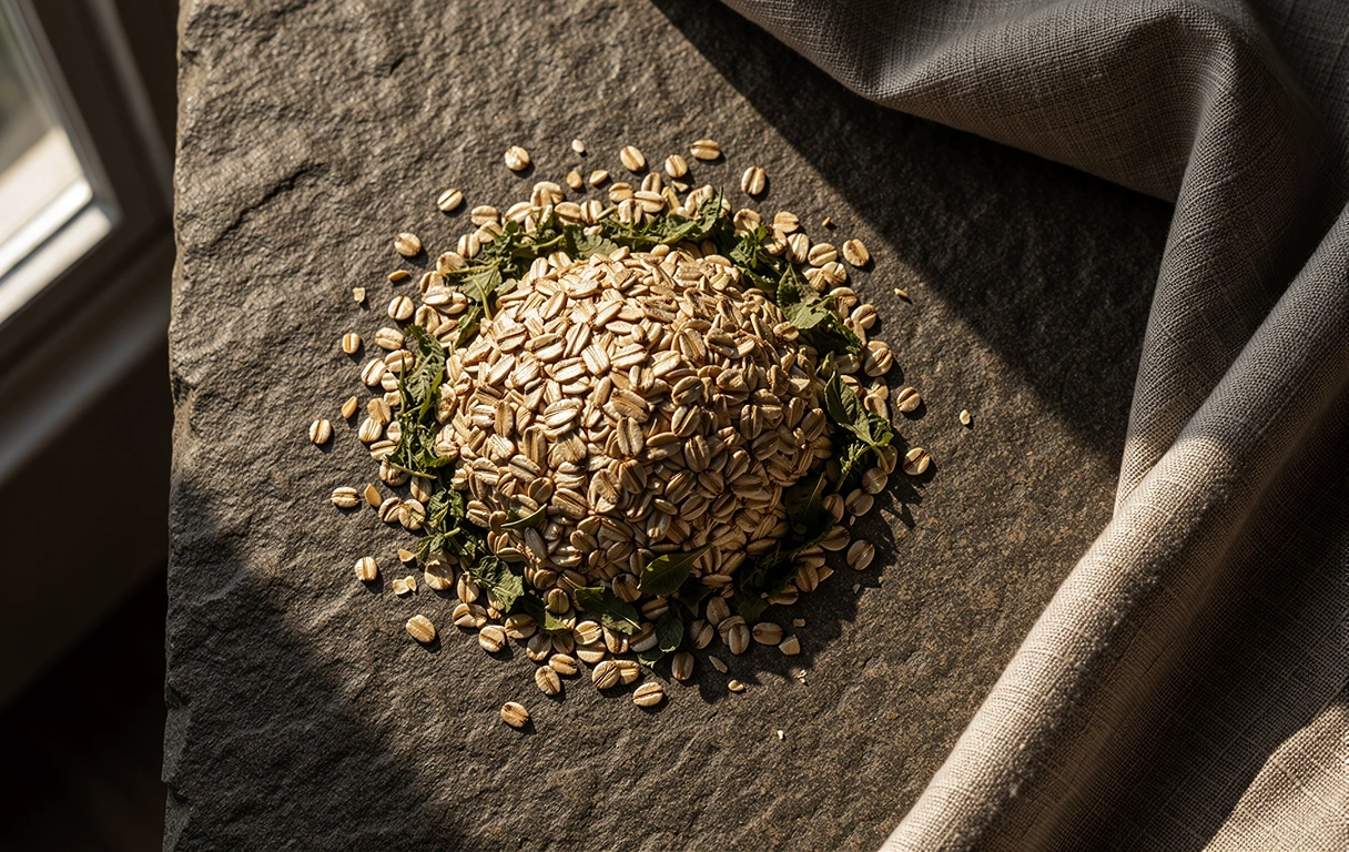 Raw grain texture representing elemental nourishment